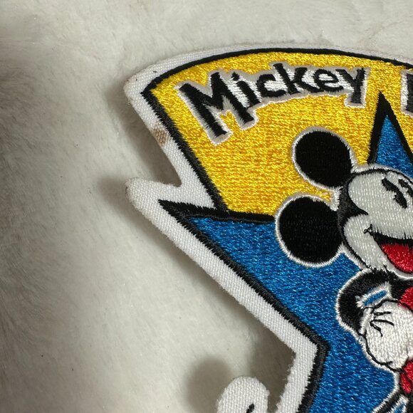 Vintage Large Mickey Mouse Pie Eyes Cloth Patch Walt Disney Sew On full body - Picture 3 of 6